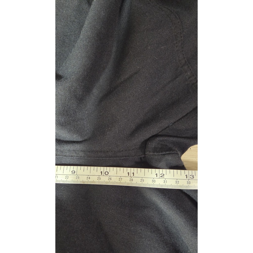 Forever 21 Women's Medium Black Linen Cargo Joggers Drawstring Waist Tie up Cuff - Picture 6 of 7